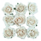 40mm Linen Rose Head Flowers